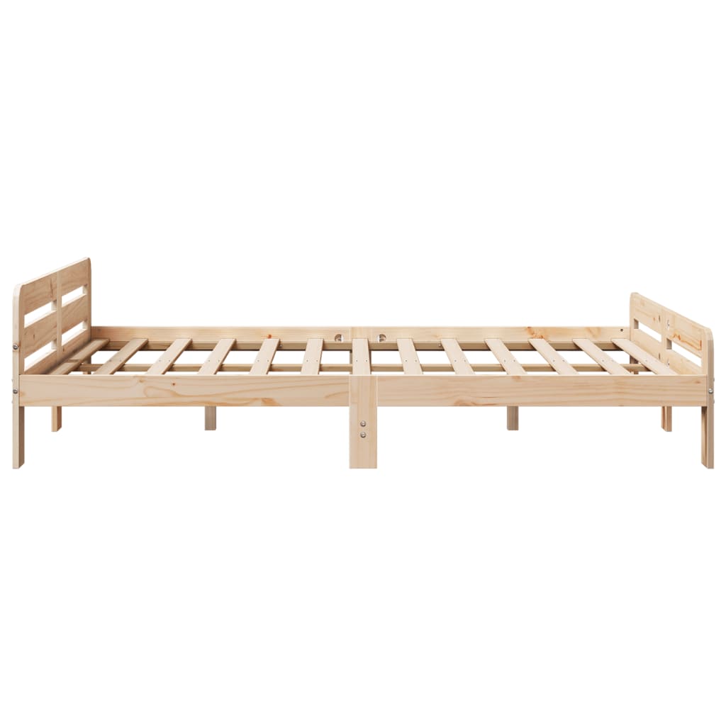 Letto senza Materasso 150x200 cm in Legno Massello di Pino - homemem39