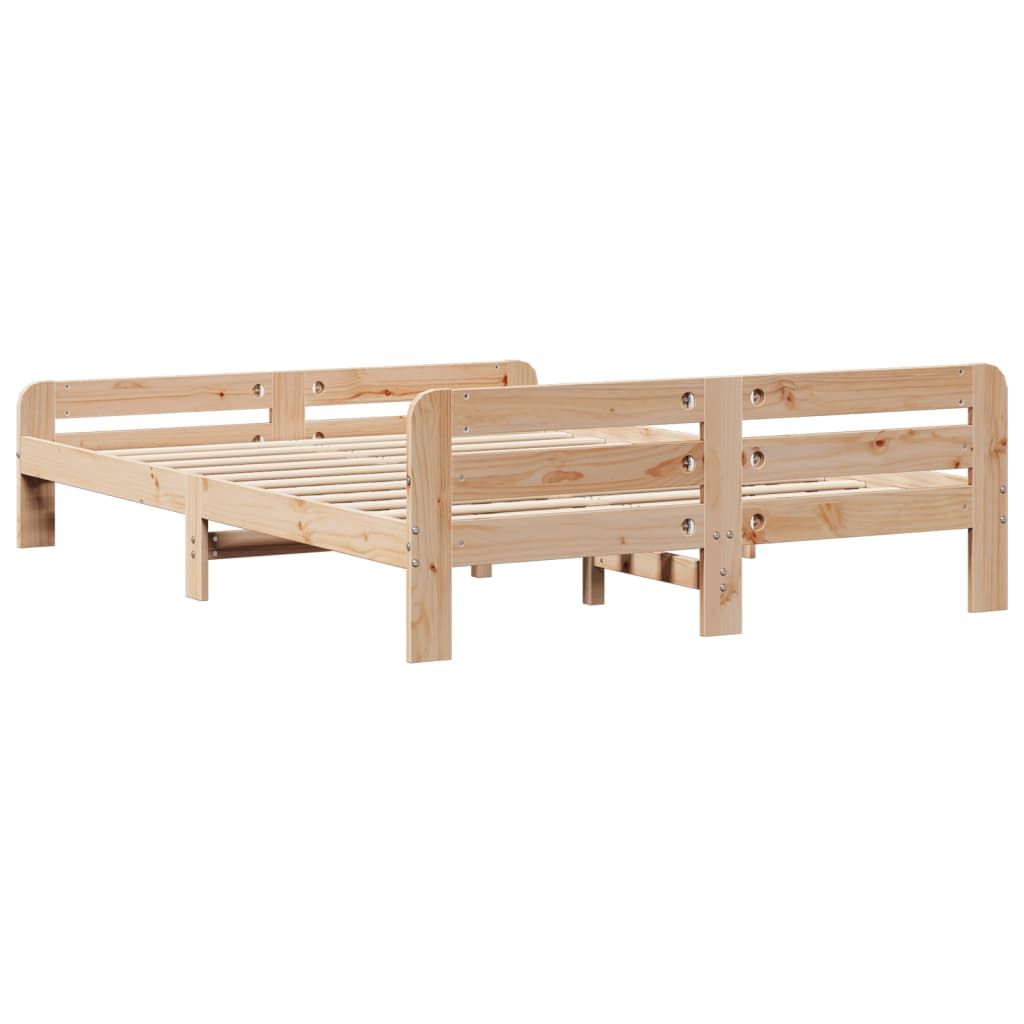 Letto senza Materasso 150x200 cm in Legno Massello di Pino | homemem39