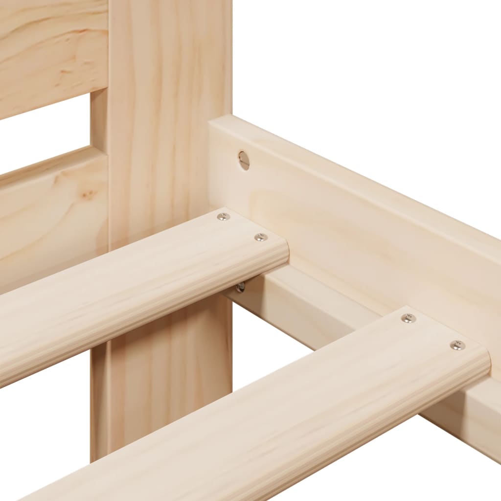 Letto senza Materasso 150x200 cm in Legno Massello di Pino | homemem39