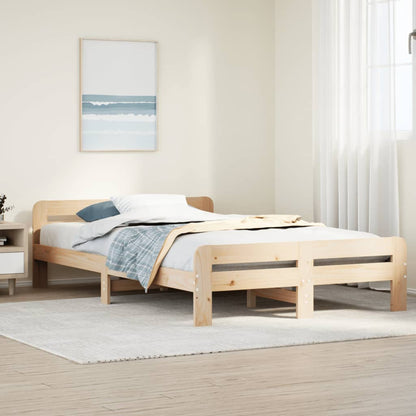 Letto senza Materasso 135x190 cm in Legno Massello di Pino - homemem39