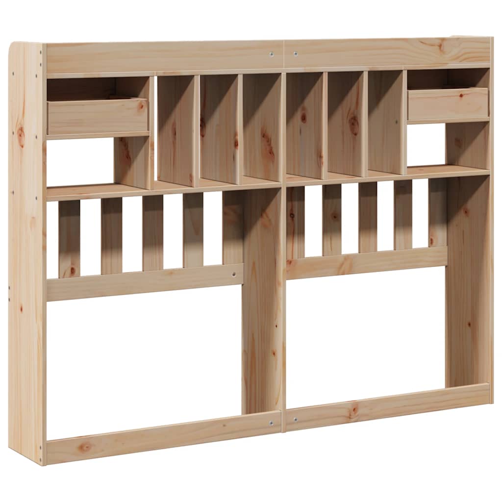 Testiera con Ripiani 150 cm in Legno Massello di Pino - homemem39