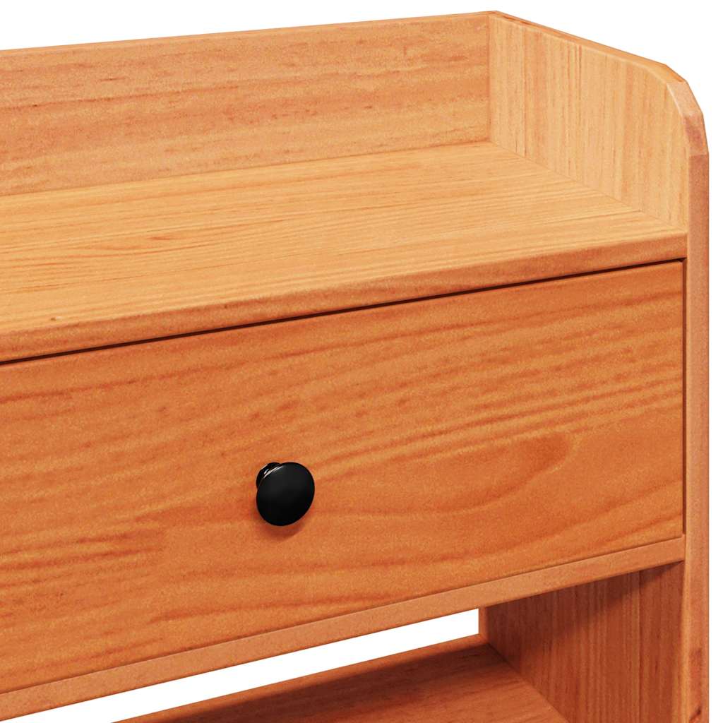 Testiera con Scomparti Marrone Cera 150 cm in Legno di Pino - homemem39