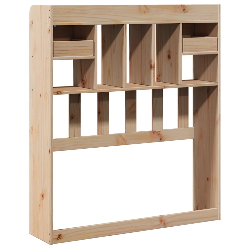 Testiera con Ripiani 90 cm in Legno Massello di Pino - homemem39