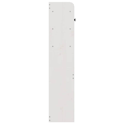 Testiera con Ripiani Bianca 90 cm in Legno Massello di Pino