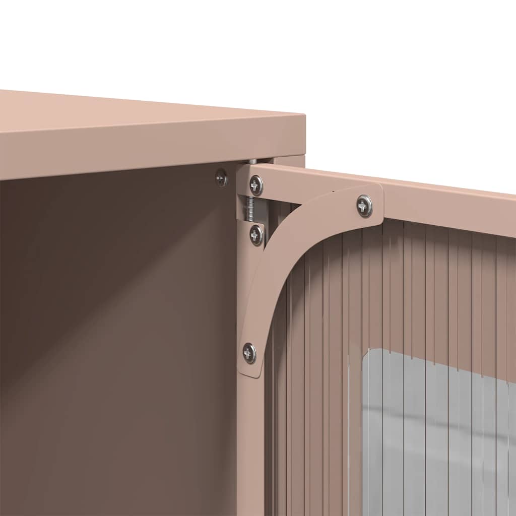 Comodino Rosa 36x39x60,5 cm in Acciaio Laminato a Freddo - homemem39