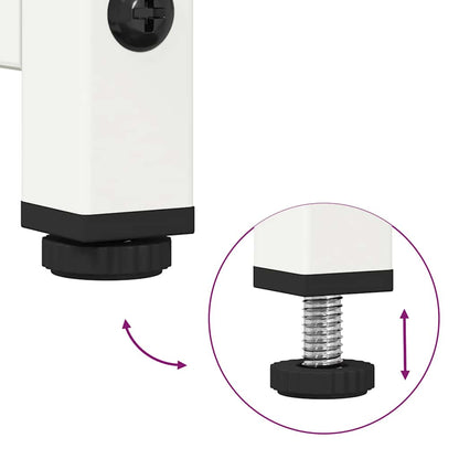 Comodino Bianco 36x39x60,5 cm in Acciaio Laminato a Freddo - homemem39