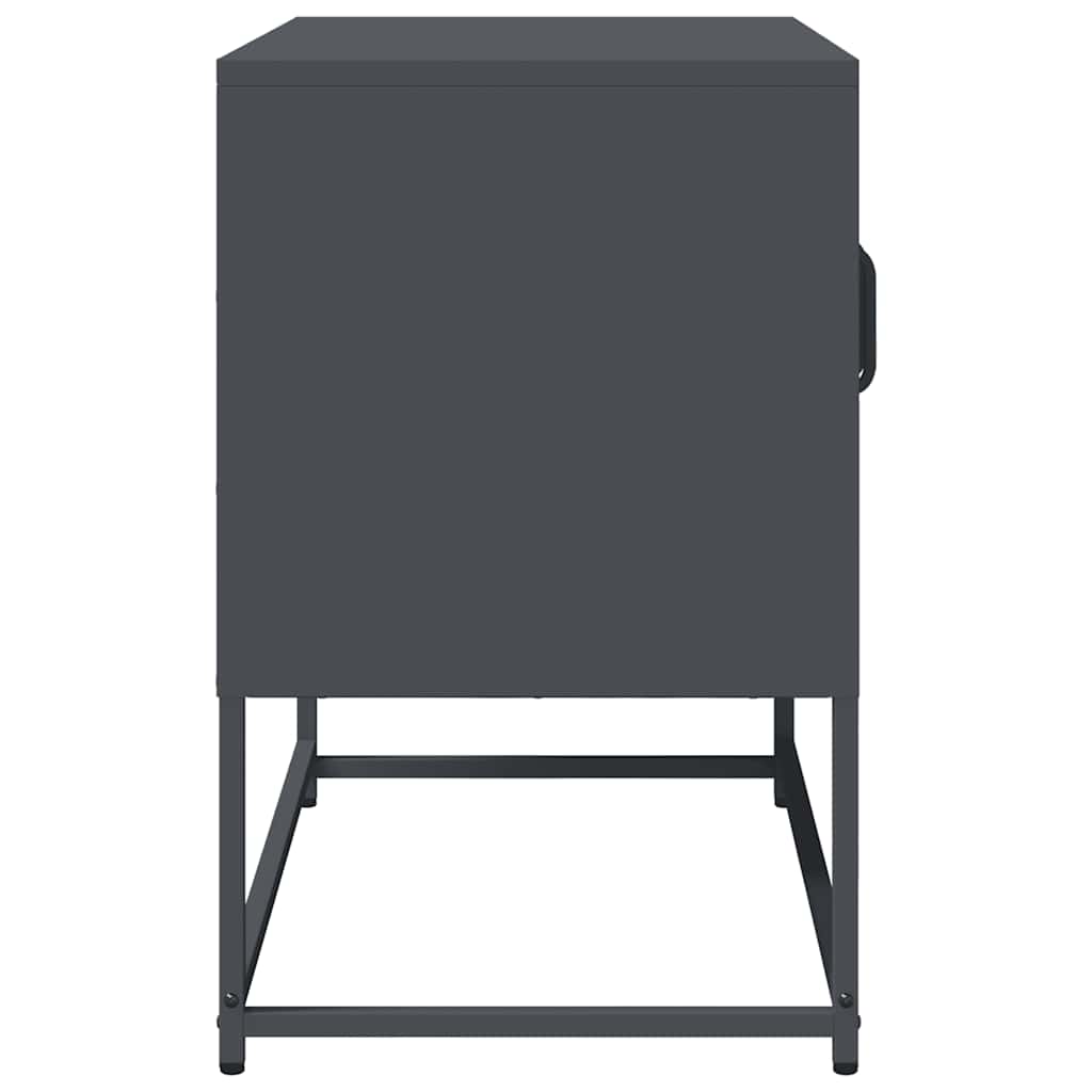 Mobile TV Antracite 68x39x60,5 cm in Acciaio Laminato a Freddo - homemem39