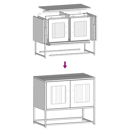 Mobile TV Giallo Senape 68x39x60,5 Acciaio Laminato a Freddo | homemem39