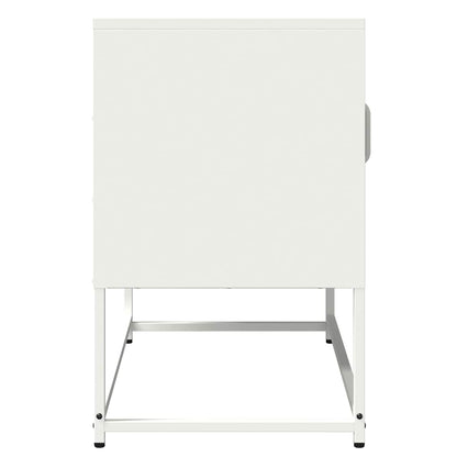 Mobile TV Bianco 68x39x60,5 cm in Acciaio Laminato a Freddo - homemem39