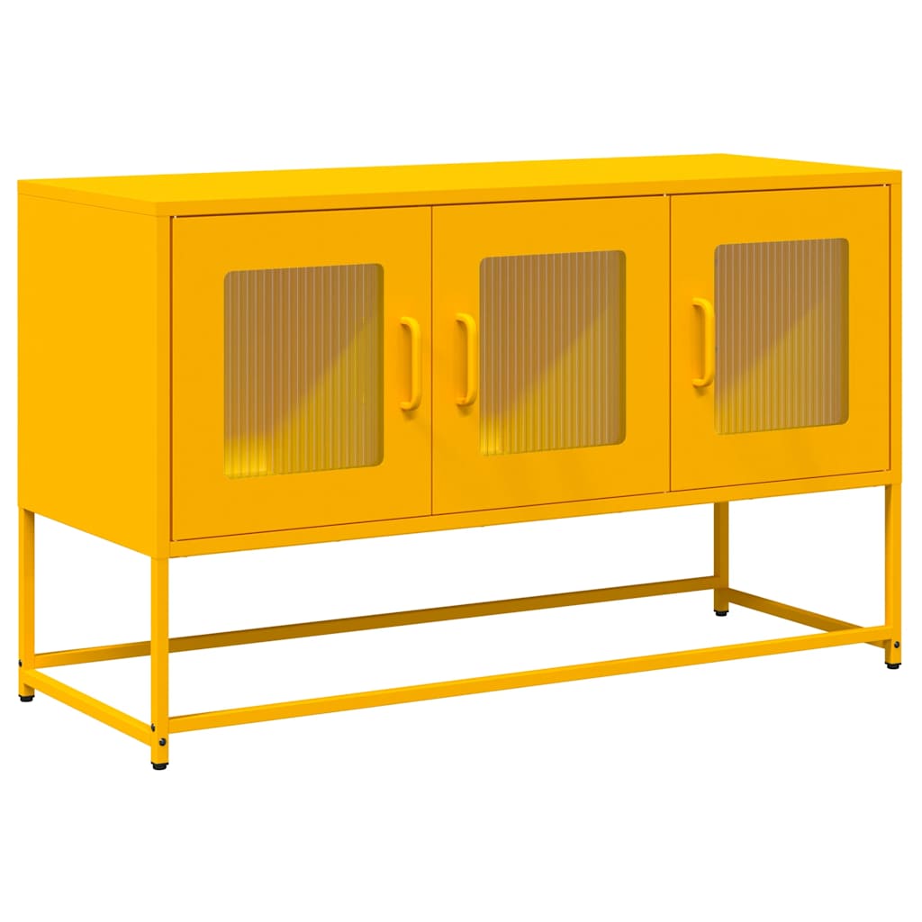 Mobile TV Giallo Senape 100,5x39x60,5 cm in Acciaio - homemem39