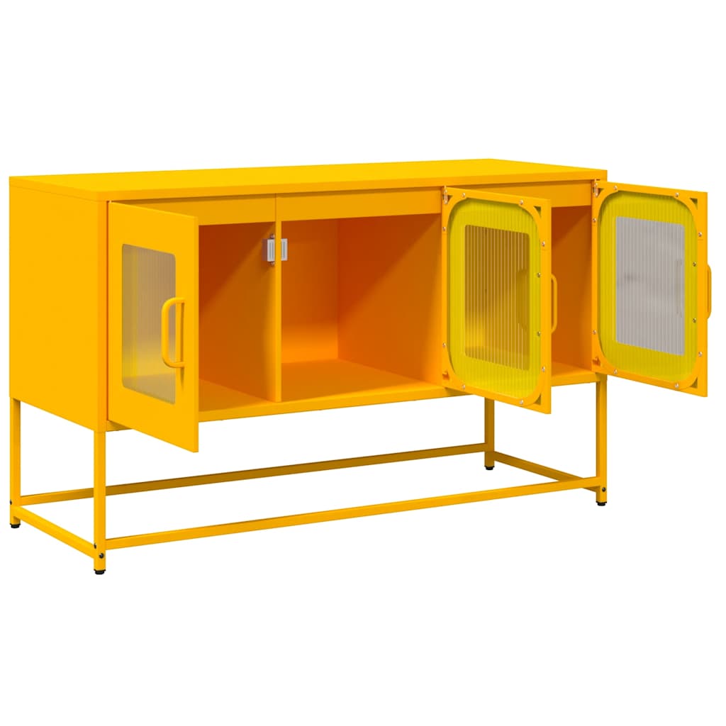 Mobile TV Giallo Senape 100,5x39x60,5 cm in Acciaio - homemem39