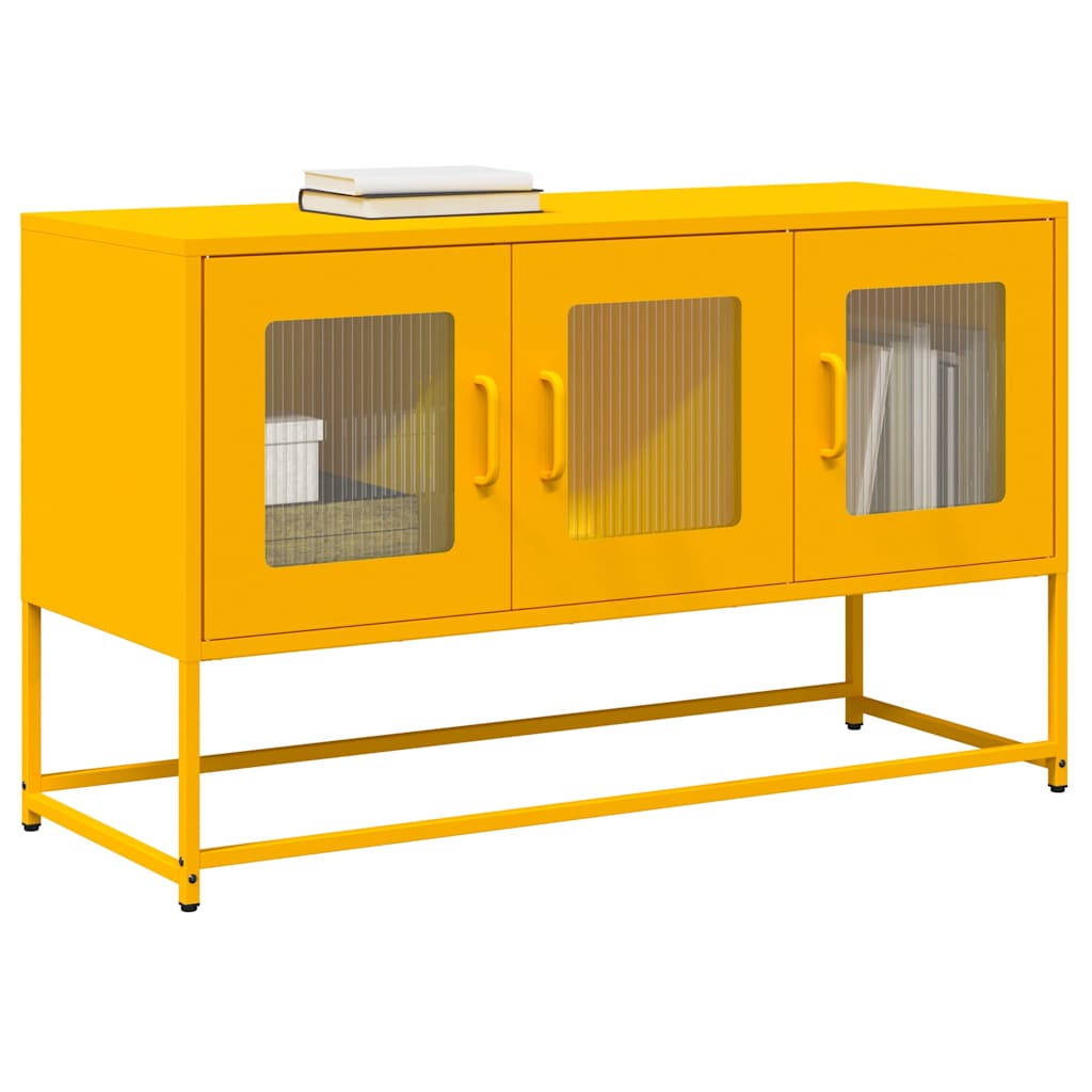 Mobile TV Giallo Senape 100,5x39x60,5 cm in Acciaio - homemem39