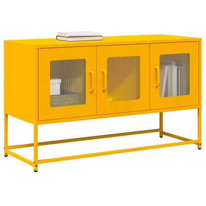 Mobile TV Giallo Senape 100,5x39x60,5 cm in Acciaio - homemem39