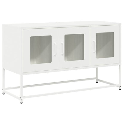 Mobile TV Bianco 100,5x39x60,5 cm in Acciaio Laminato a Freddo - homemem39