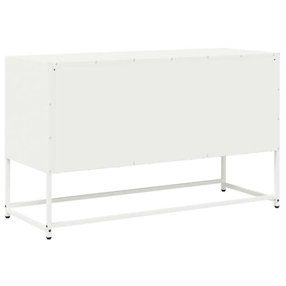 Mobile TV Bianco 100,5x39x60,5 cm in Acciaio Laminato a Freddo - homemem39