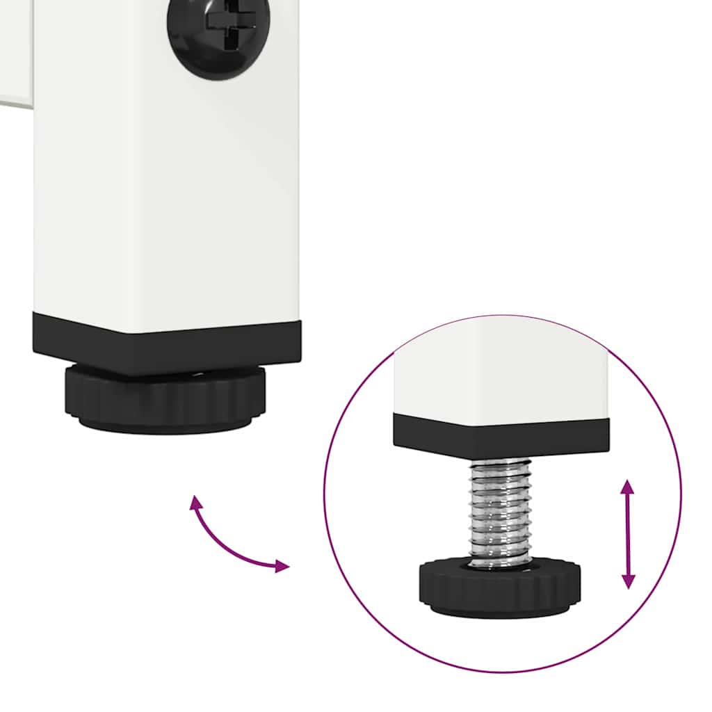 Mobile TV Bianco 100,5x39x60,5 cm in Acciaio Laminato a Freddo - homemem39