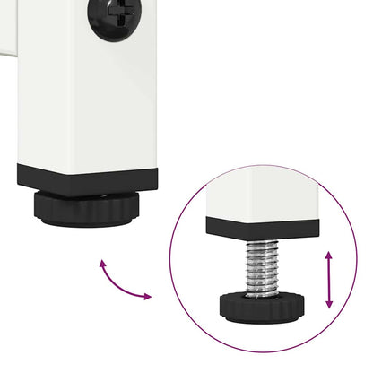 Mobile TV Bianco 100,5x39x60,5 cm in Acciaio Laminato a Freddo - homemem39