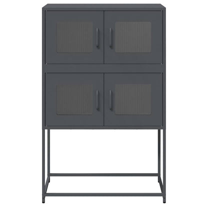 Credenza Antracite 68x39x107 cm Acciaio - homemem39