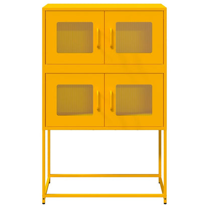 Credenza Giallo Senape 68x39x107 cm in Acciaio - homemem39