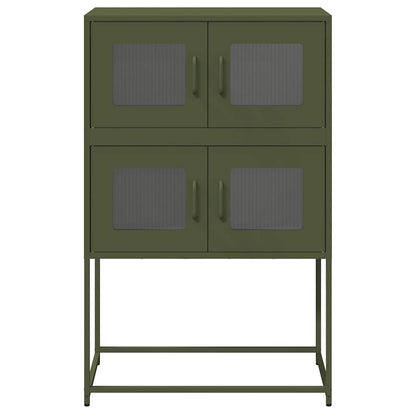 Credenza Verde Oliva 68x39x107 cm in Acciaio - homemem39