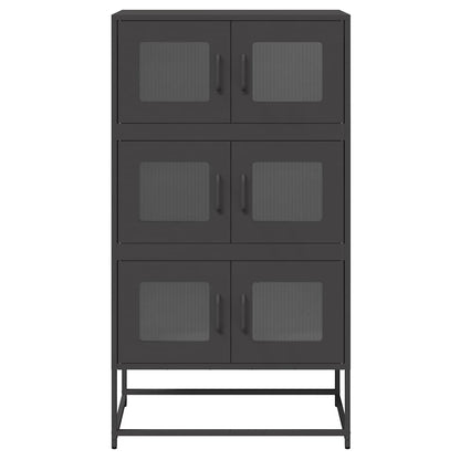 Credenza Nera 68x39x123 cm in Acciaio - homemem39