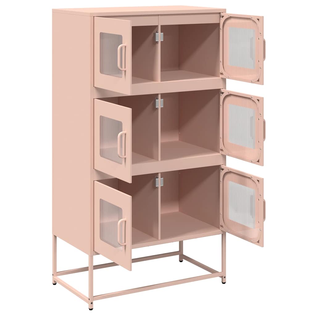 Credenza Rosa 68x39x123 cm in Acciaio - homemem39