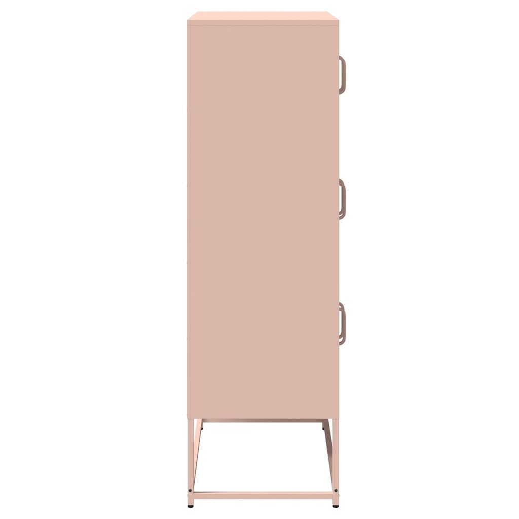 Credenza Rosa 68x39x123 cm in Acciaio - homemem39