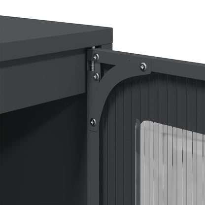 Credenza Antracite 68x39x123 cm Acciaio - homemem39