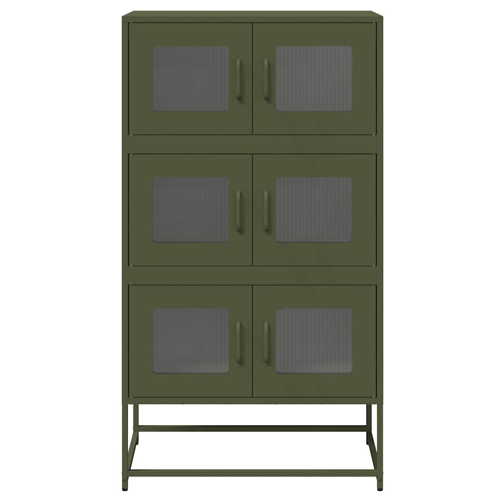 Credenza Verde Oliva 68x39x123 cm in Acciaio - homemem39