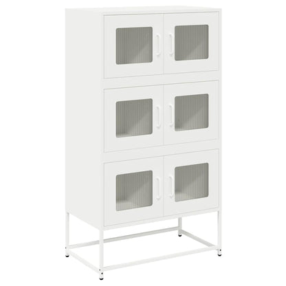 Credenza Bianca 68x39x123 cm in Acciaio - homemem39