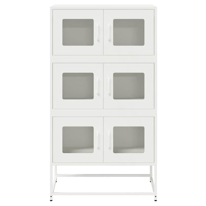 Credenza Bianca 68x39x123 cm in Acciaio - homemem39