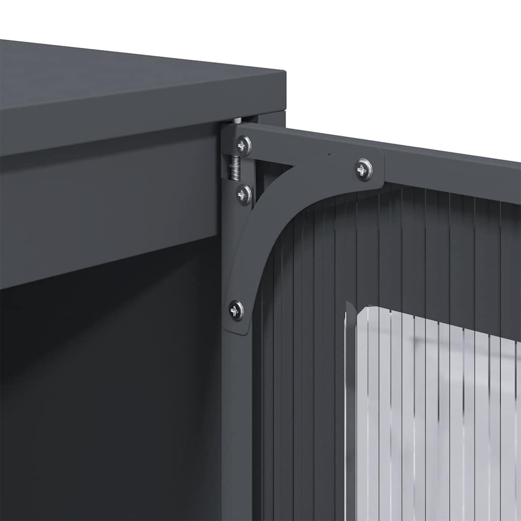 Credenza Antracite 68x39x123 cm Acciaio - homemem39