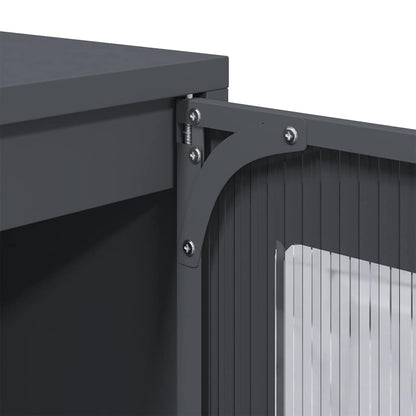 Credenza Antracite 68x39x123 cm Acciaio - homemem39