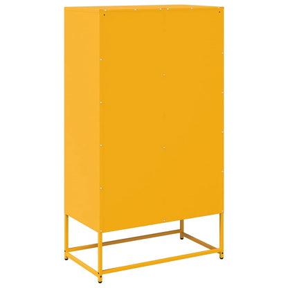 Credenza Giallo Senape 68x39x123 cm in Acciaio