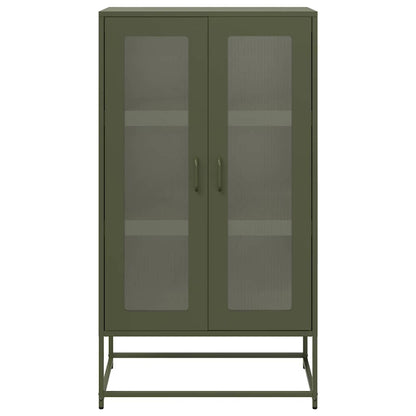 Credenza Verde Oliva 68x39x123 cm in Acciaio - homemem39