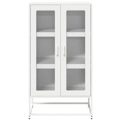 Credenza Bianca 68x39x123 cm in Acciaio | homemem39