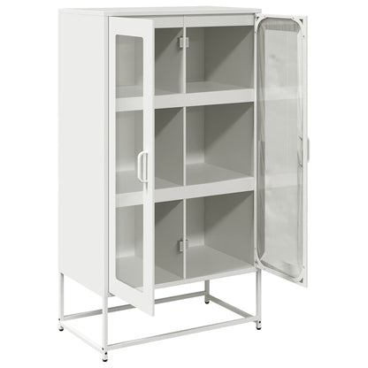 Credenza Bianca 68x39x123 cm in Acciaio | homemem39