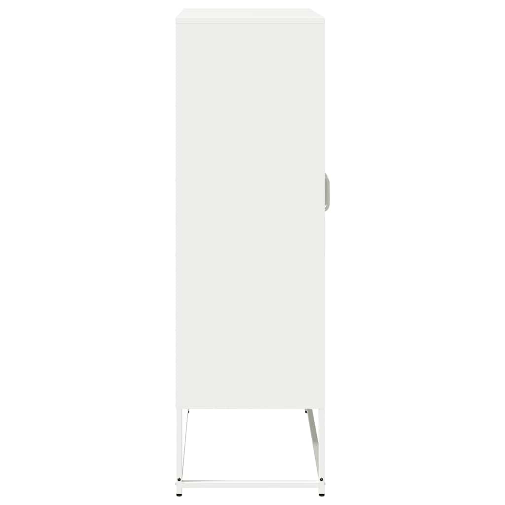 Credenza Bianca 68x39x123 cm in Acciaio | homemem39