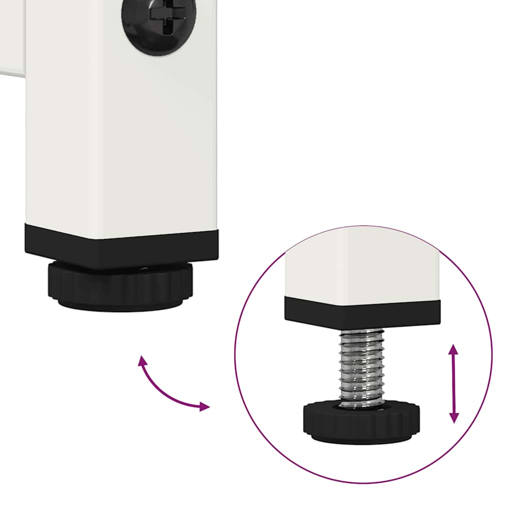 Credenza Bianca 68x39x123 cm in Acciaio - homemem39