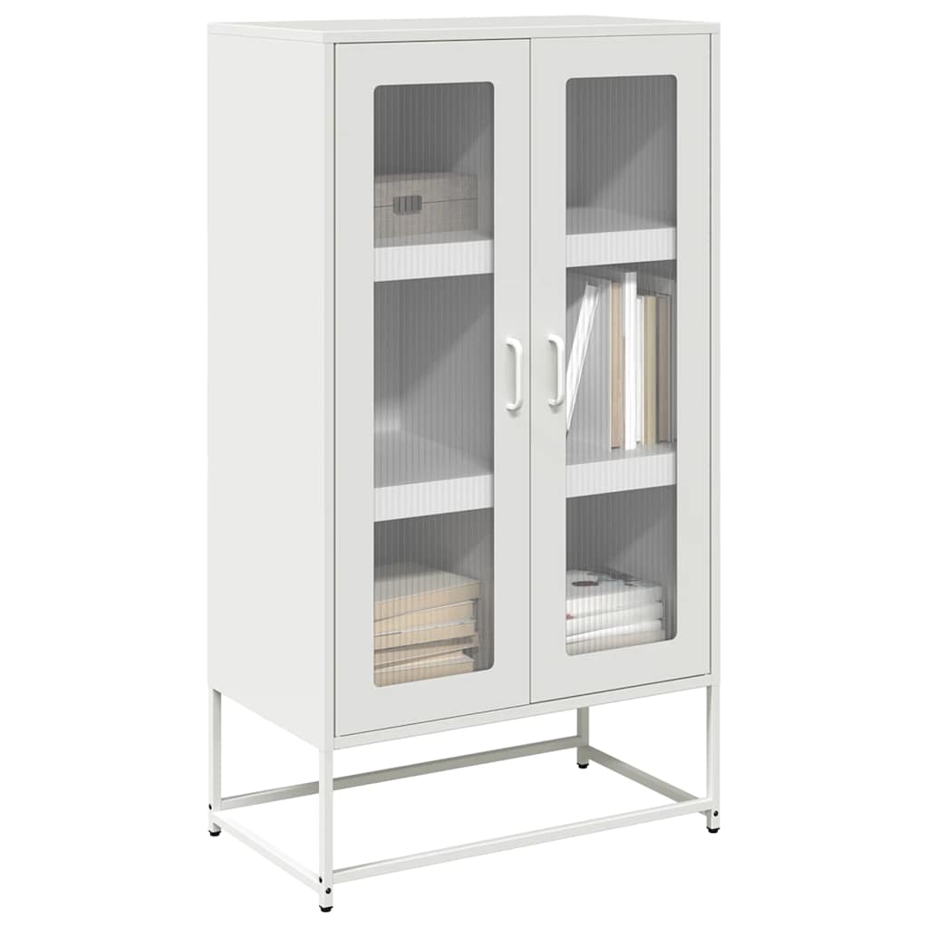 Credenza Bianca 68x39x123 cm in Acciaio | homemem39