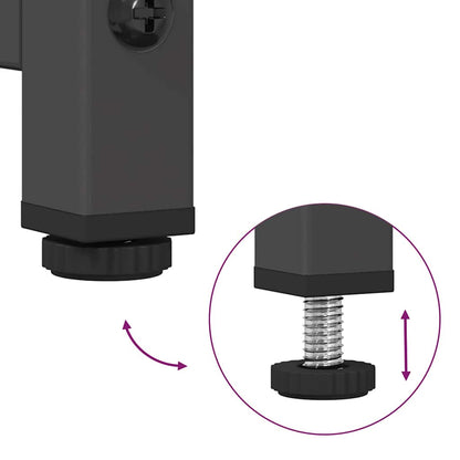 Credenza Nera 68x39x111,5 cm Acciaio - homemem39
