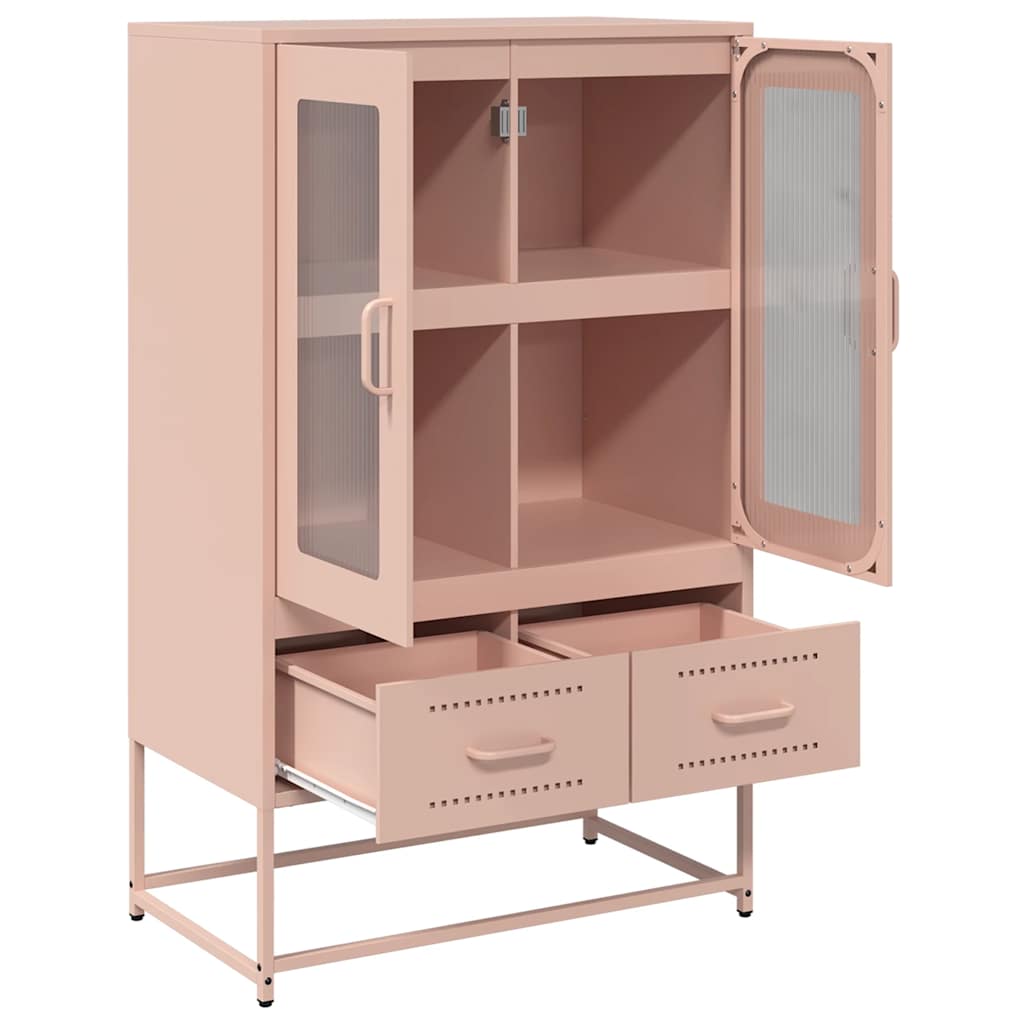 Credenza Rosa 68x39x111,5 cm Acciaio - homemem39