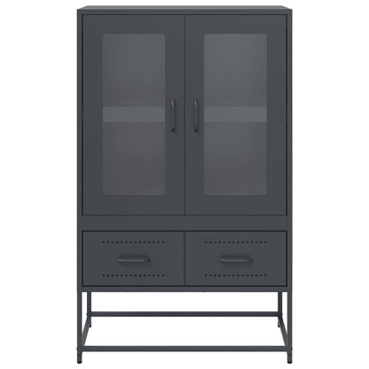 Credenza Antracite 68x39x111,5 cm Acciaio - homemem39