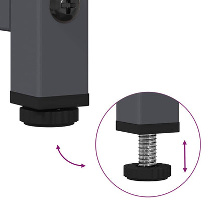 Credenza Antracite 68x39x111,5 cm Acciaio - homemem39