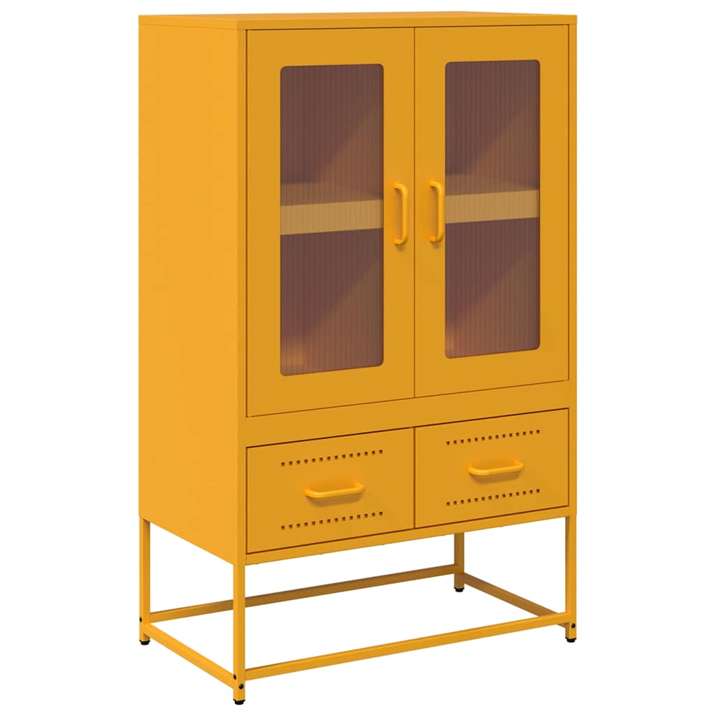 Credenza Giallo Senape 68x39x111,5 cm in Acciaio - homemem39