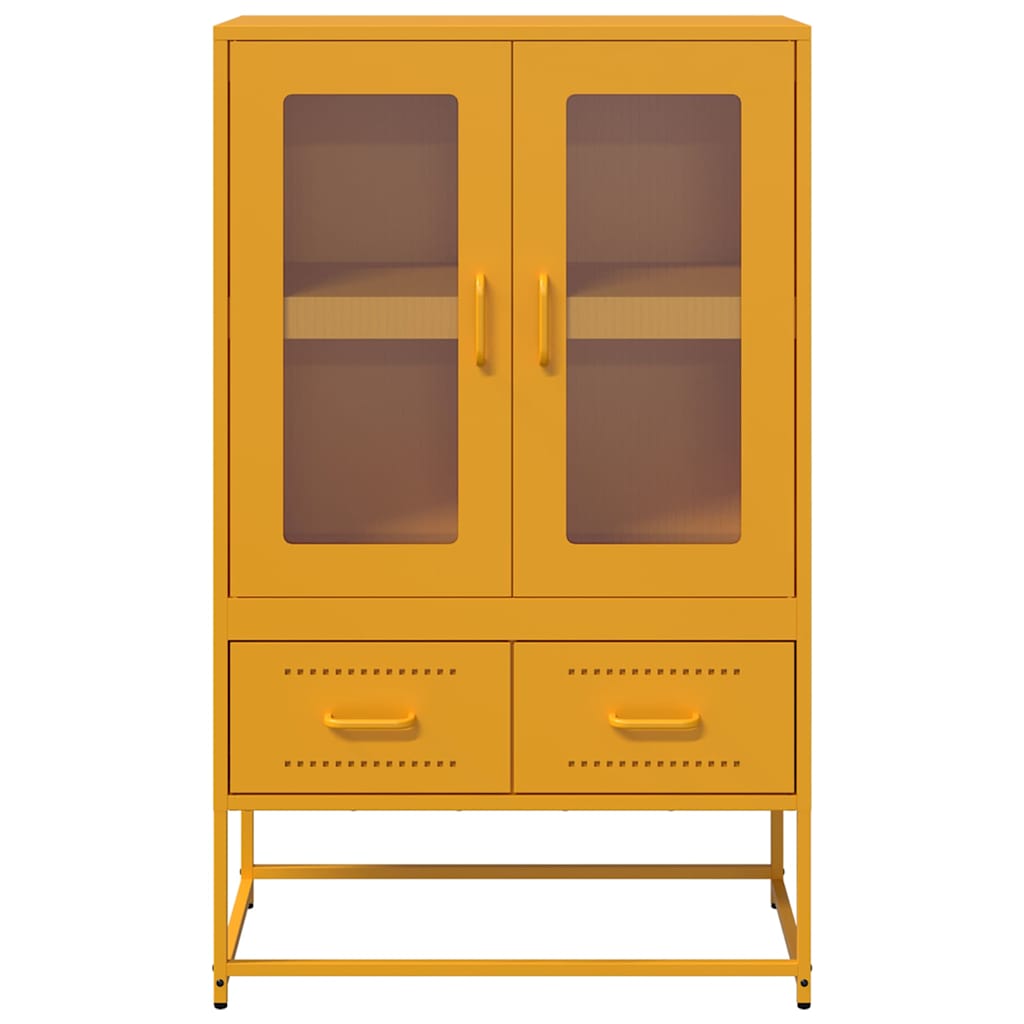 Credenza Giallo Senape 68x39x111,5 cm in Acciaio - homemem39