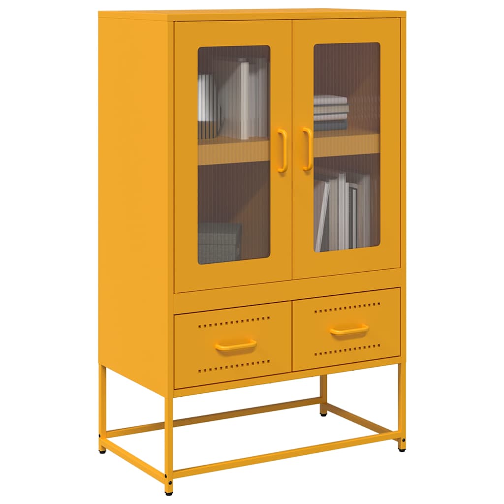 Credenza Giallo Senape 68x39x111,5 cm in Acciaio - homemem39