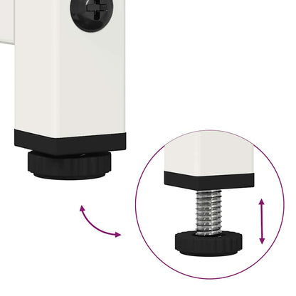 Credenza Bianca 68x39x111,5 cm Acciaio - homemem39