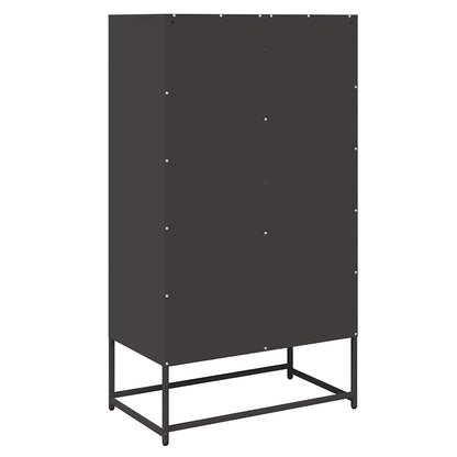 Credenza Nera 68x39x123 cm in Acciaio - homemem39