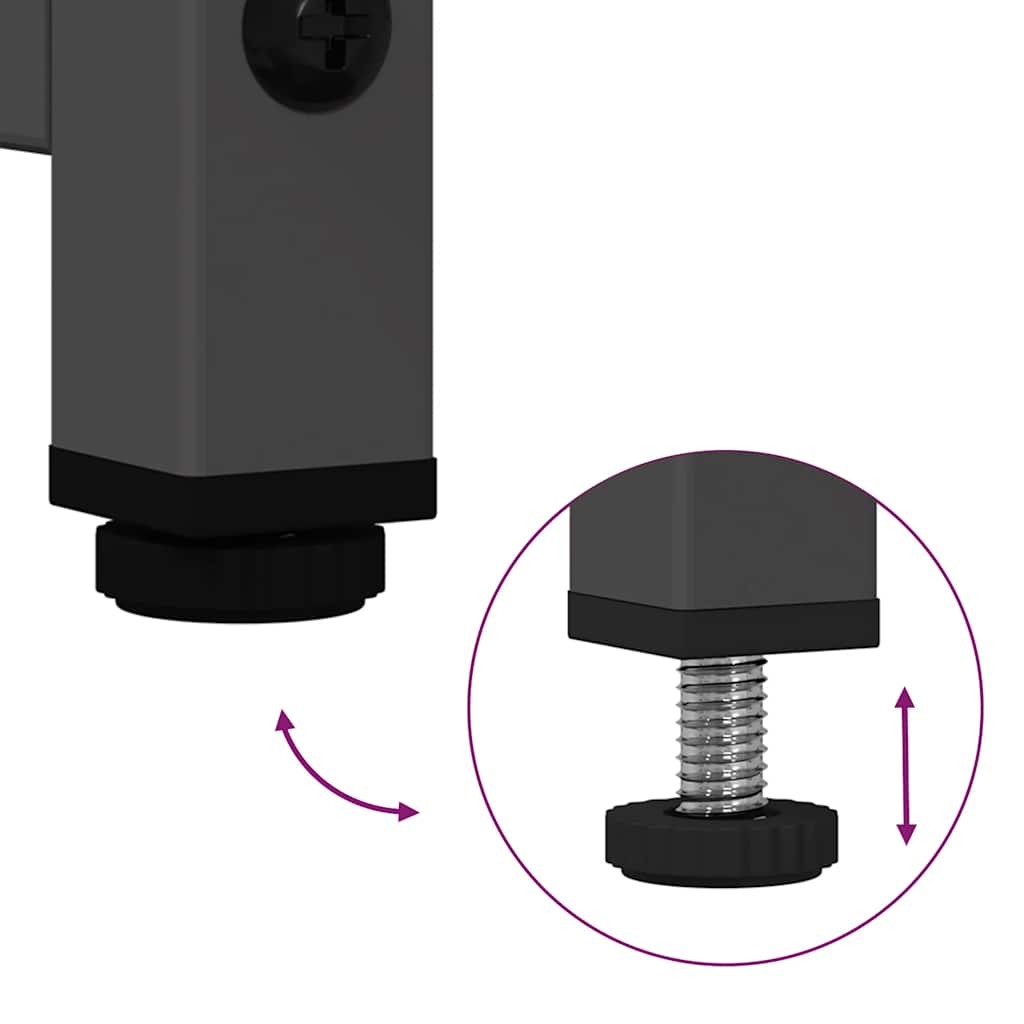 Credenza Nera 68x39x123 cm in Acciaio - homemem39